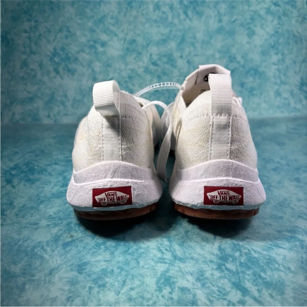 Vans Ultrarange Knit Women’s White Low Top Athletic Shoes Size 8